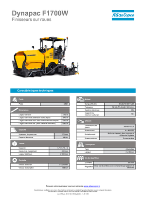 Kołowa betoniarka drogowa Dynapac F 1700 W