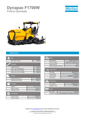 Kołowa betoniarka drogowa Dynapac F 1700 W