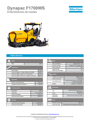 Kołowa betoniarka drogowa Dynapac F 1700 WS