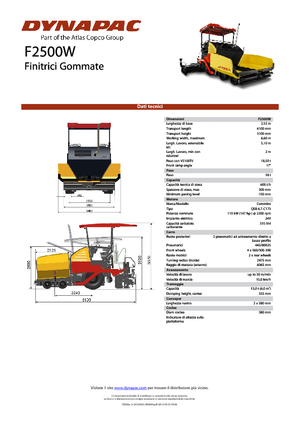 Kołowa betoniarka drogowa Dynapac F 2500 W