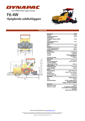 Kołowa betoniarka drogowa Dynapac F 6-4 W