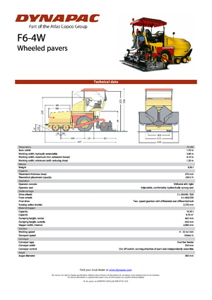 Kołowa betoniarka drogowa Dynapac F 6-4 W