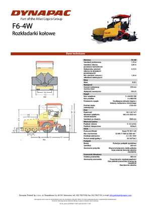 Kołowa betoniarka drogowa Dynapac F 6-4 W