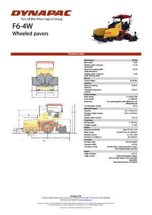 Kołowa betoniarka drogowa Dynapac F 6-4 W