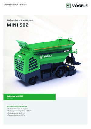 Kołowa betoniarka drogowa Vögele Mini 502