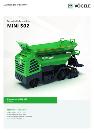 Kołowa betoniarka drogowa Vögele Mini 502