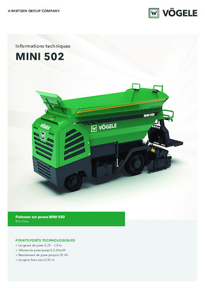 Kołowa betoniarka drogowa Vögele Mini 502