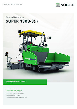 Kołowa betoniarka drogowa Vögele Super 1303-3i