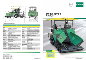 Kołowa betoniarka drogowa Vögele Super 1603-1