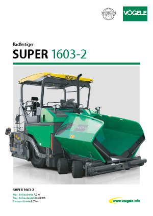 Kołowa betoniarka drogowa Vögele Super 1603-2