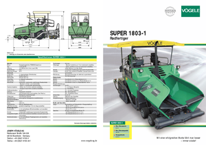 Kołowa betoniarka drogowa Vögele Super 1803-1