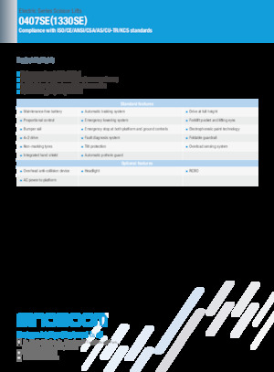 Kołowe podnośniki nożycowe Sinoboom 0407SE