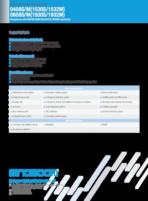 Kołowe podnośniki nożycowe Sinoboom 0608S 