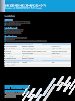 Kołowe podnośniki nożycowe Sinoboom 0812 