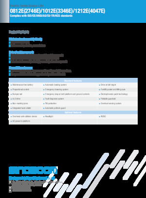Kołowe podnośniki nożycowe Sinoboom 1212E 