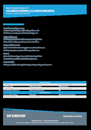 Kołowe podnośniki nożycowe Sinoboom 1018RH 