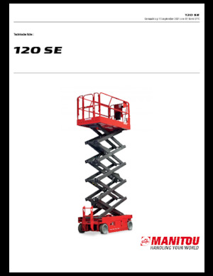 Kołowe podnośniki nożycowe Manitou 120 SE