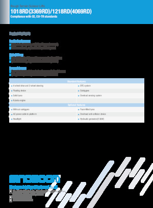 Kołowe podnośniki nożycowe Sinoboom 1018RD