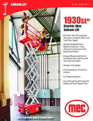 Kołowe podnośniki nożycowe MEC 1930SEAC Slim
