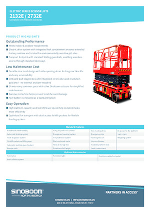 Kołowe podnośniki nożycowe Sinoboom 2132E