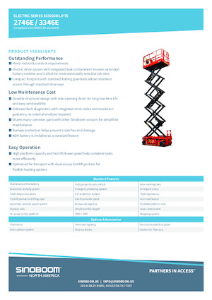 Kołowe podnośniki nożycowe Sinoboom 3346E
