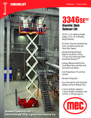 Kołowe podnośniki nożycowe MEC 3346SEAC Compact