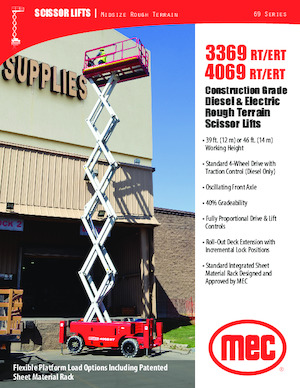 Kołowe podnośniki nożycowe MEC 3369RT