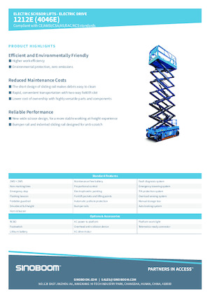 Kołowe podnośniki nożycowe Sinoboom 4046E