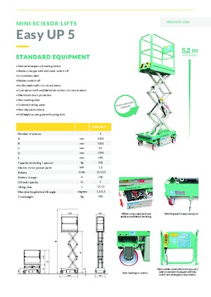 Kołowe podnośniki nożycowe Imer Easy UP 5