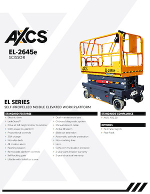 Kołowe podnośniki nożycowe AXCS EL-2645e