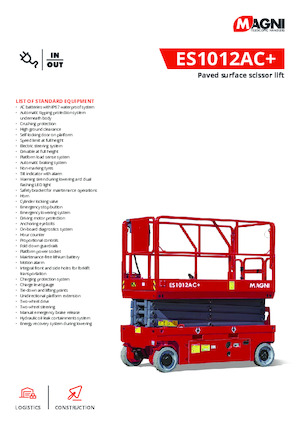 Kołowe podnośniki nożycowe MAGNI ES1012AC+