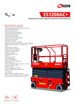 Kołowe podnośniki nożycowe MAGNI ES1208AC+