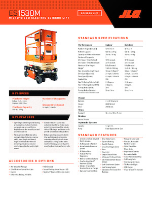 Kołowe podnośniki nożycowe JLG ES1530M