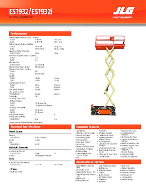 Kołowe podnośniki nożycowe JLG ES1932