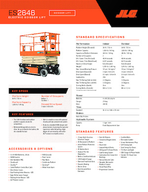 Kołowe podnośniki nożycowe JLG ES2646