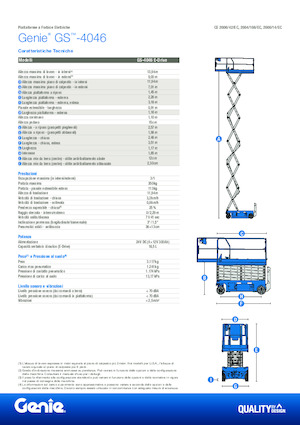 Kołowe podnośniki nożycowe Genie GS-4046