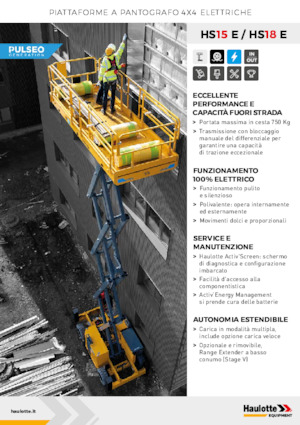 Kołowe podnośniki nożycowe Haulotte HS18E