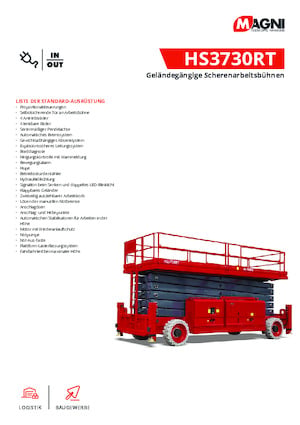 Kołowe podnośniki nożycowe MAGNI HS3730RT 