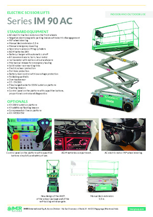 Kołowe podnośniki nożycowe Imer IM 6390 AC