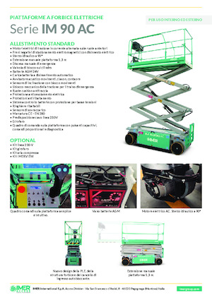 Kołowe podnośniki nożycowe Imer IM 6390 AC