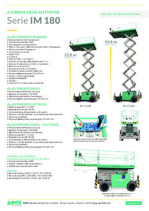 Kołowe podnośniki nożycowe Imer IM 13180 E