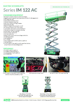 Kołowe podnośniki nożycowe Imer IM 12122 AC