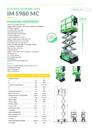 Kołowe podnośniki nożycowe Imer IM 5980 MC
