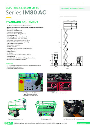 Kołowe podnośniki nożycowe Imer IM 5980 AC