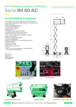 Kołowe podnośniki nożycowe Imer IM 5980 AC