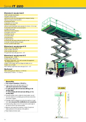 Kołowe podnośniki nożycowe Iteco IT 14220 E