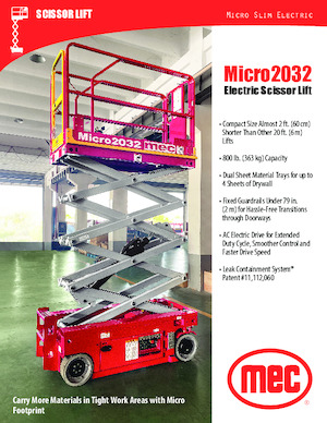 Kołowe podnośniki nożycowe MEC Micro 2032