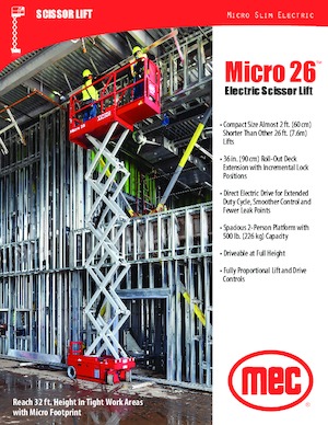 Kołowe podnośniki nożycowe MEC Micro 26