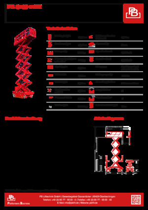 Kołowe podnośniki nożycowe PB PB S160-14EZ