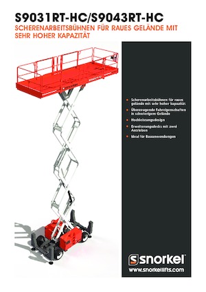 Kołowe podnośniki nożycowe Snorkel S9031RT-HC
